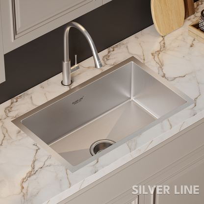 Handmade Single Bowl 304 Grade Kitchen Sink (30" x 18" x 9")