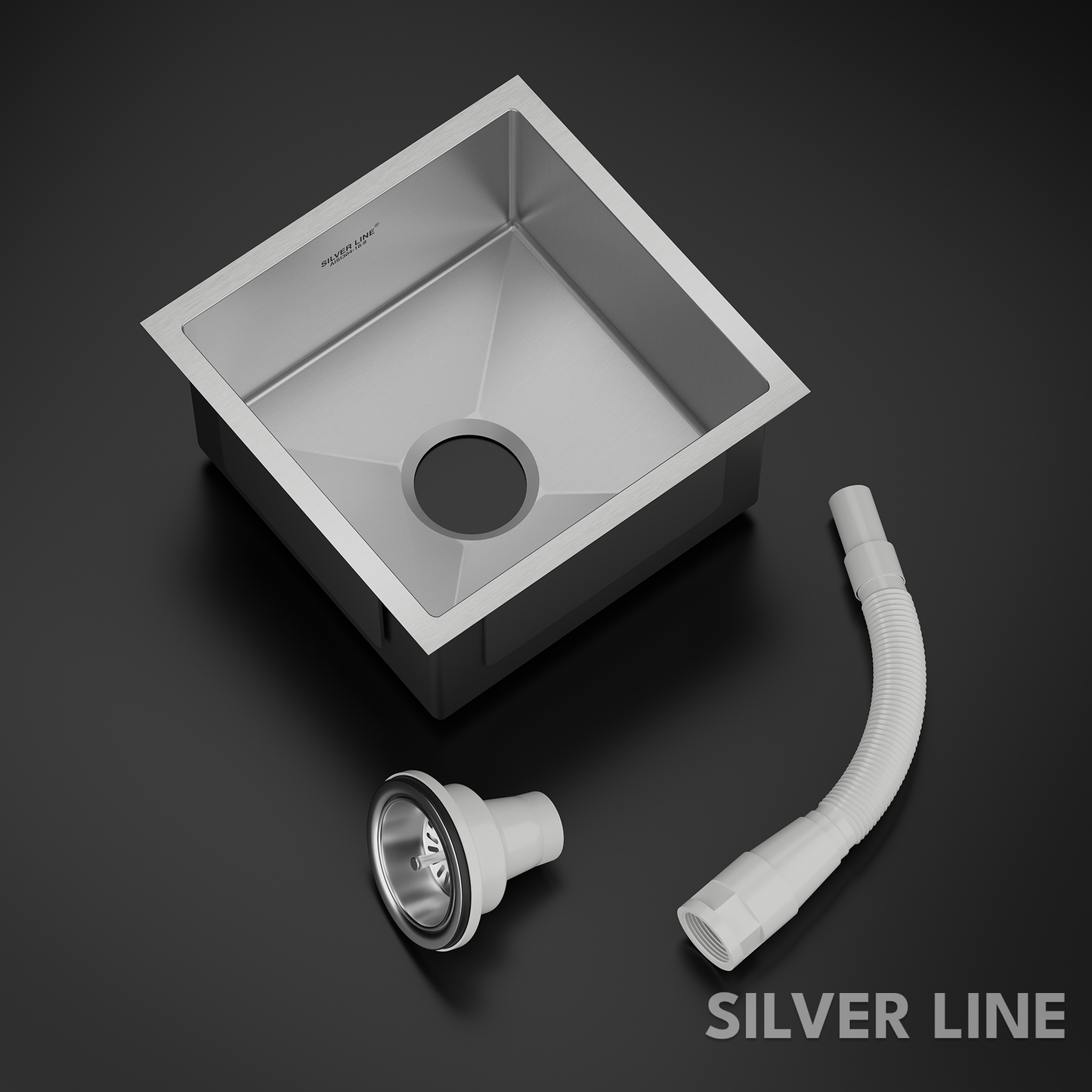 Handmade Single Bowl 304 Grade Kitchen Sink (18" x 18" x 9")