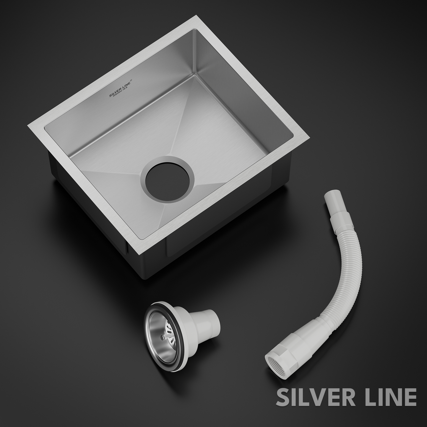 Handmade Single Bowl 304 Grade Kitchen Sink (21" x 18" x 9")