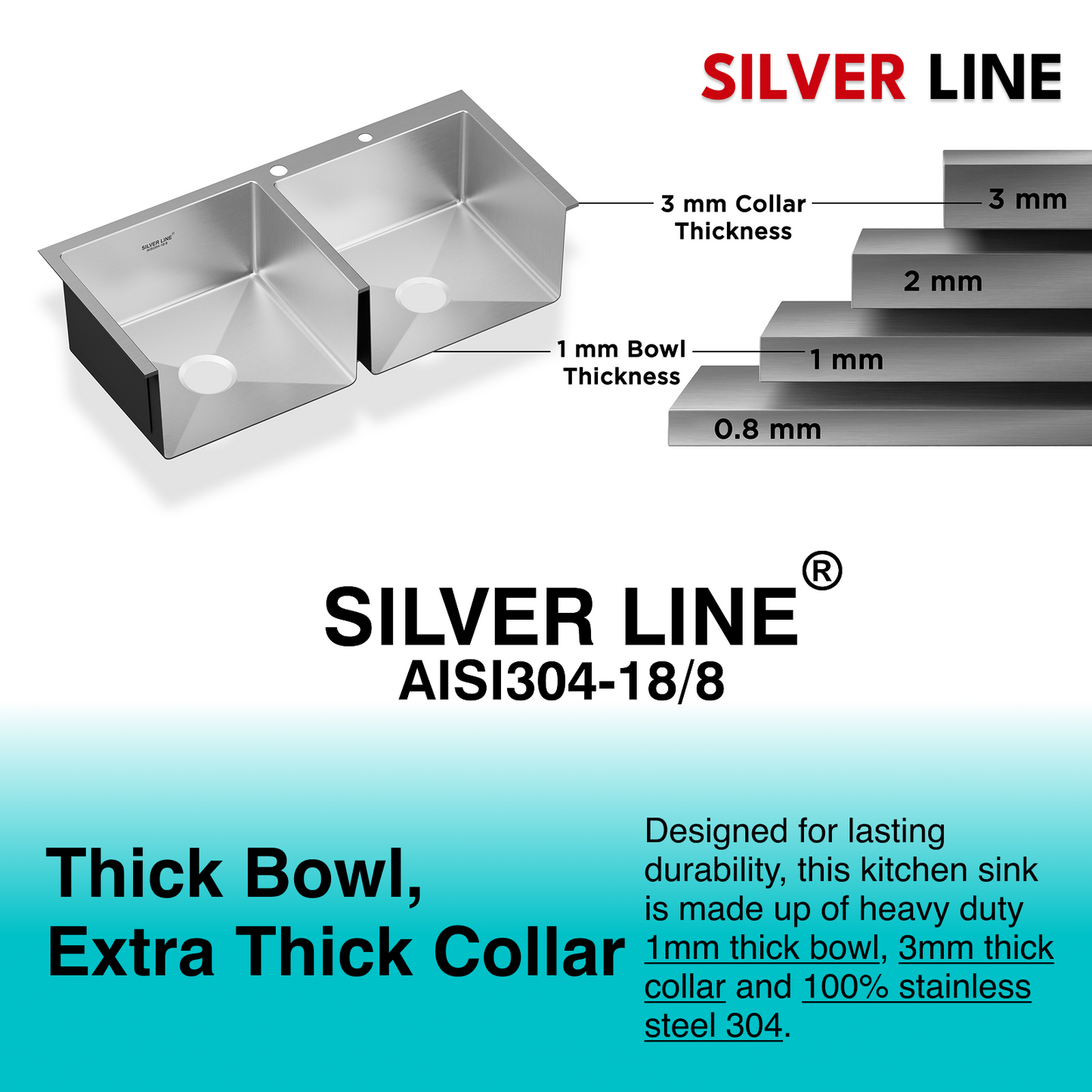 Handmade Double Bowl with Faucet Deck 304 Grade Kitchen Sink (37" x 18" x 9")