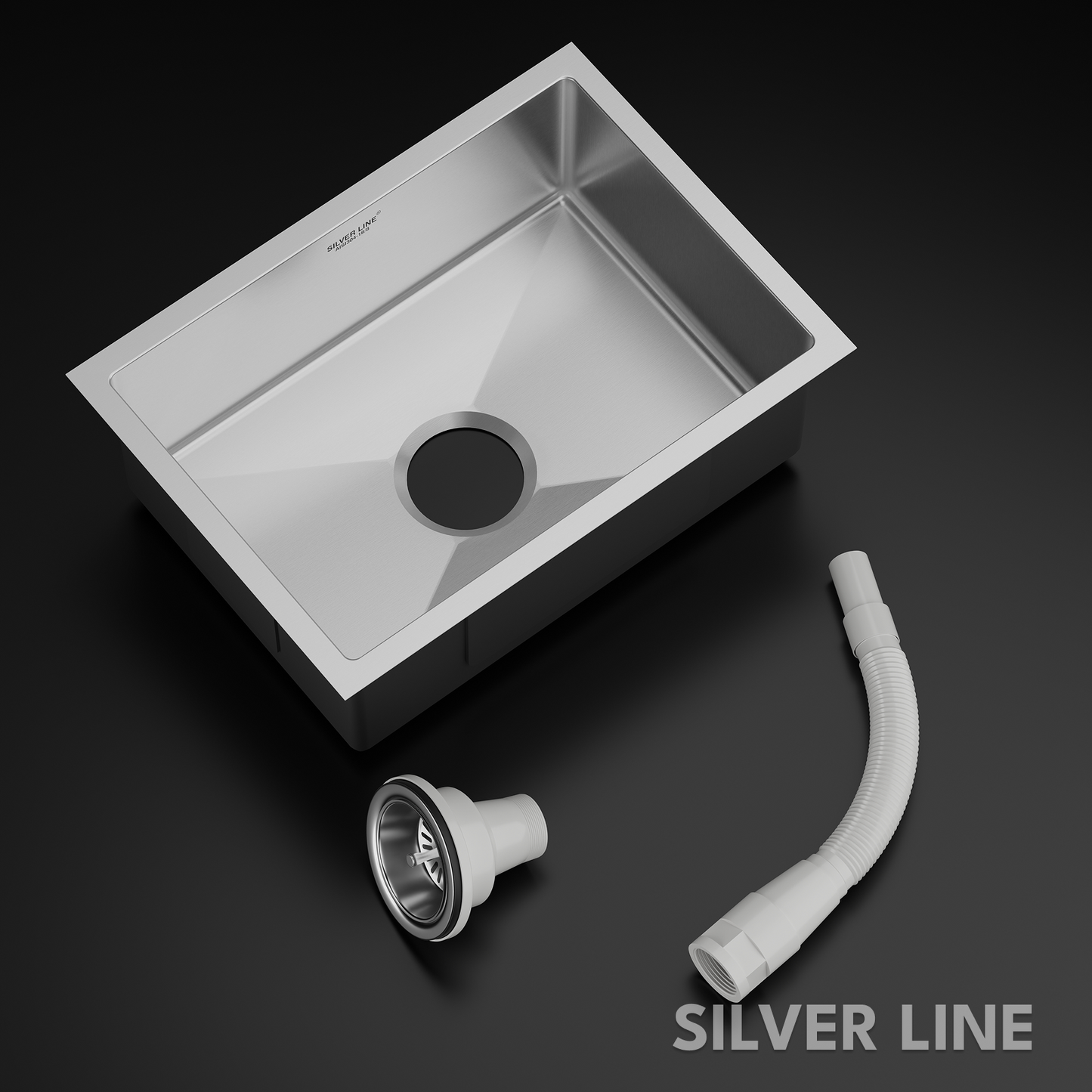 Handmade Single Bowl 304 Grade Kitchen Sink (24" x 18" x 9")