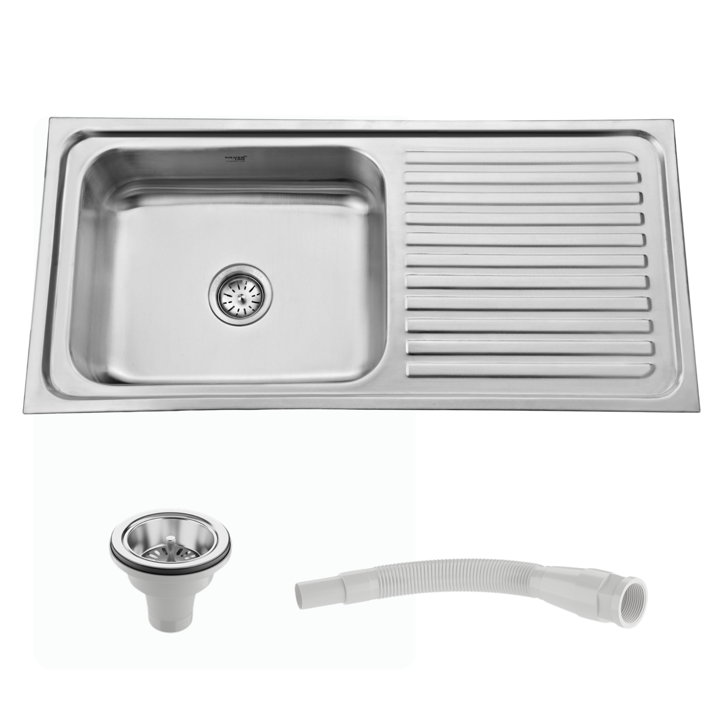 Regular Series Single Bowl With Drainboard 304 Grade Kitchen Sink (42" x 20" x 8")