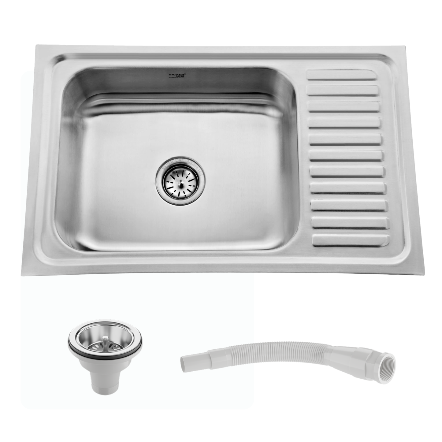 Regular Series Single Bowl With Drainboard 304 Grade Kitchen Sink (32" x 20" x 8")
