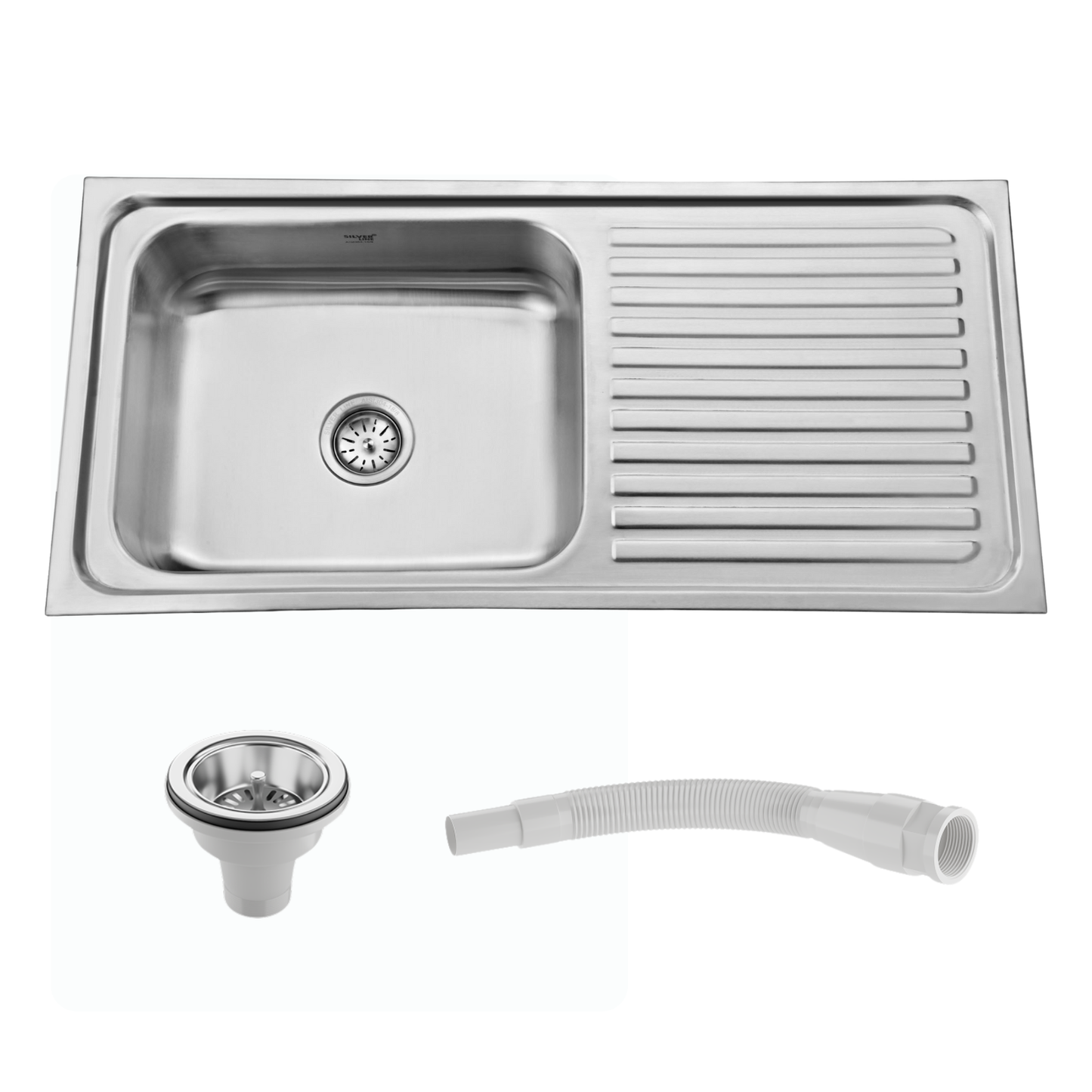 Regular Series Single Bowl With Drainboard 304 Grade Kitchen Sink (40" x 20" x 8")