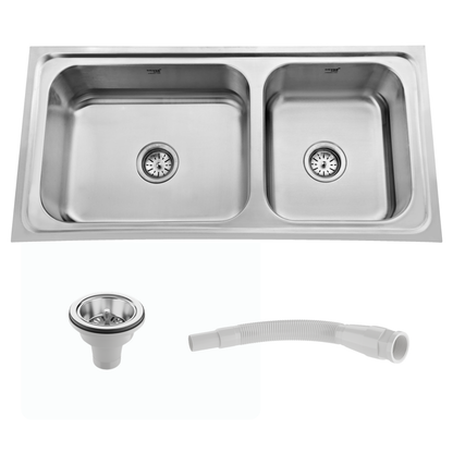 Regular Series Double Bowl 304 Grade Kitchen Sink (40" x 20" x 8")