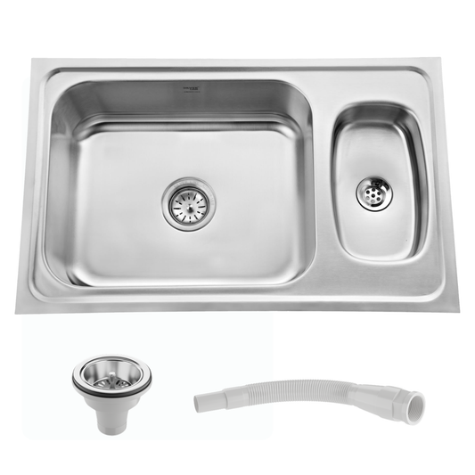 Regular Series Single Bowl with Vegetable Bowl 304 Grade Kitchen Sink (32" x 20" x 8")