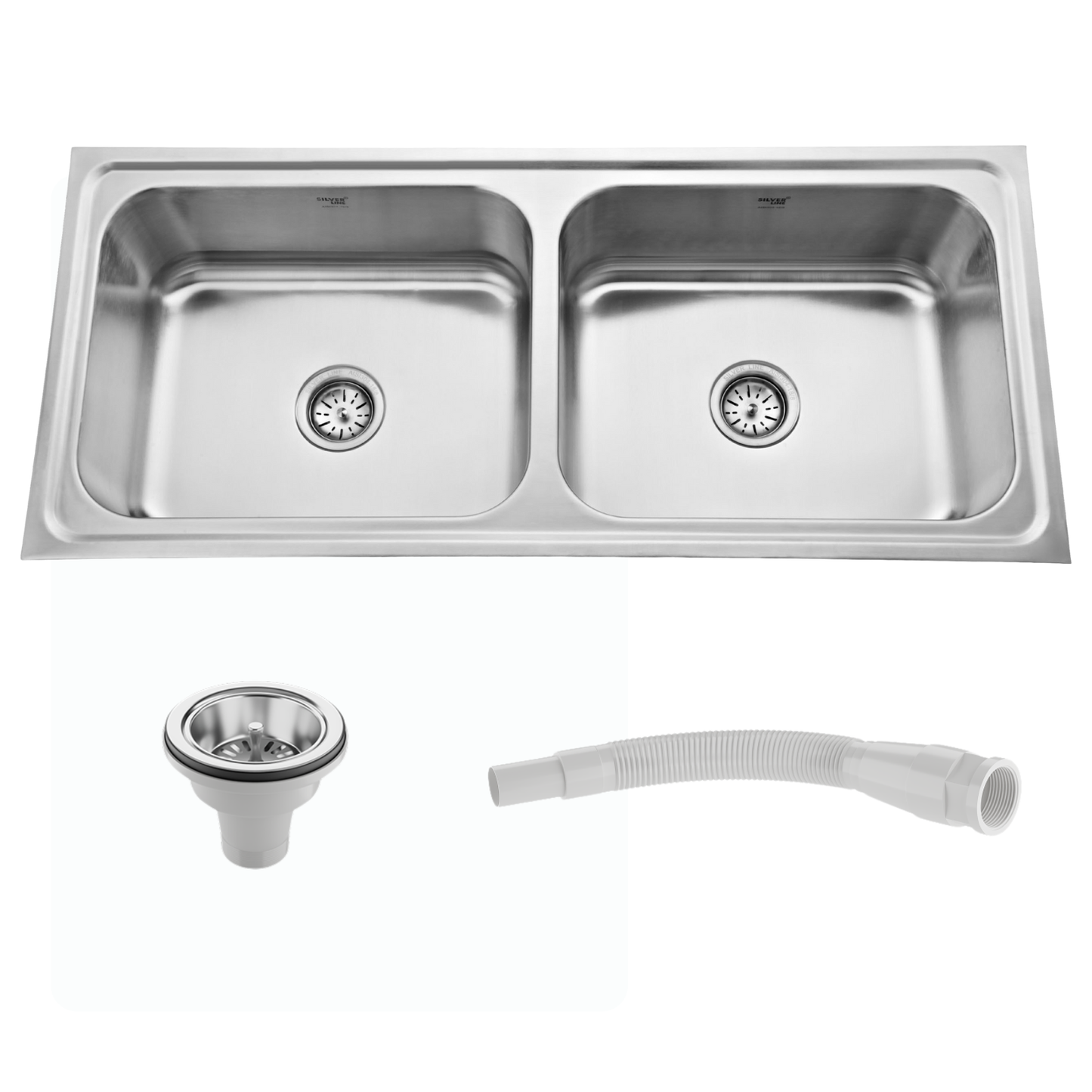 Regular Series Double Bowl 304 Grade Kitchen Sink (45" x 20" x 8")