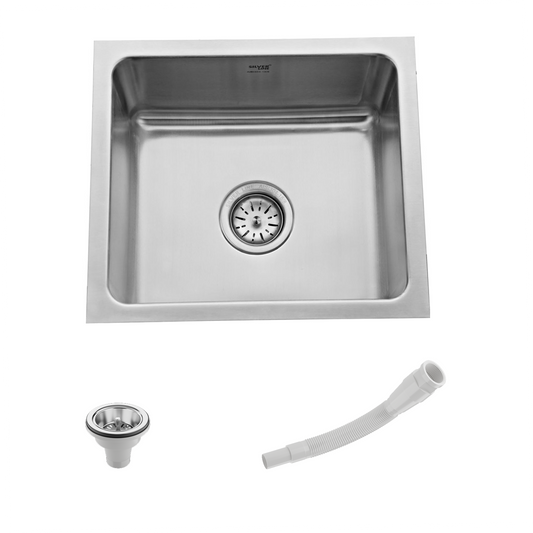 Low Radius Single Bowl 304 Grade Kitchen Sink (18" x 16" x 9")