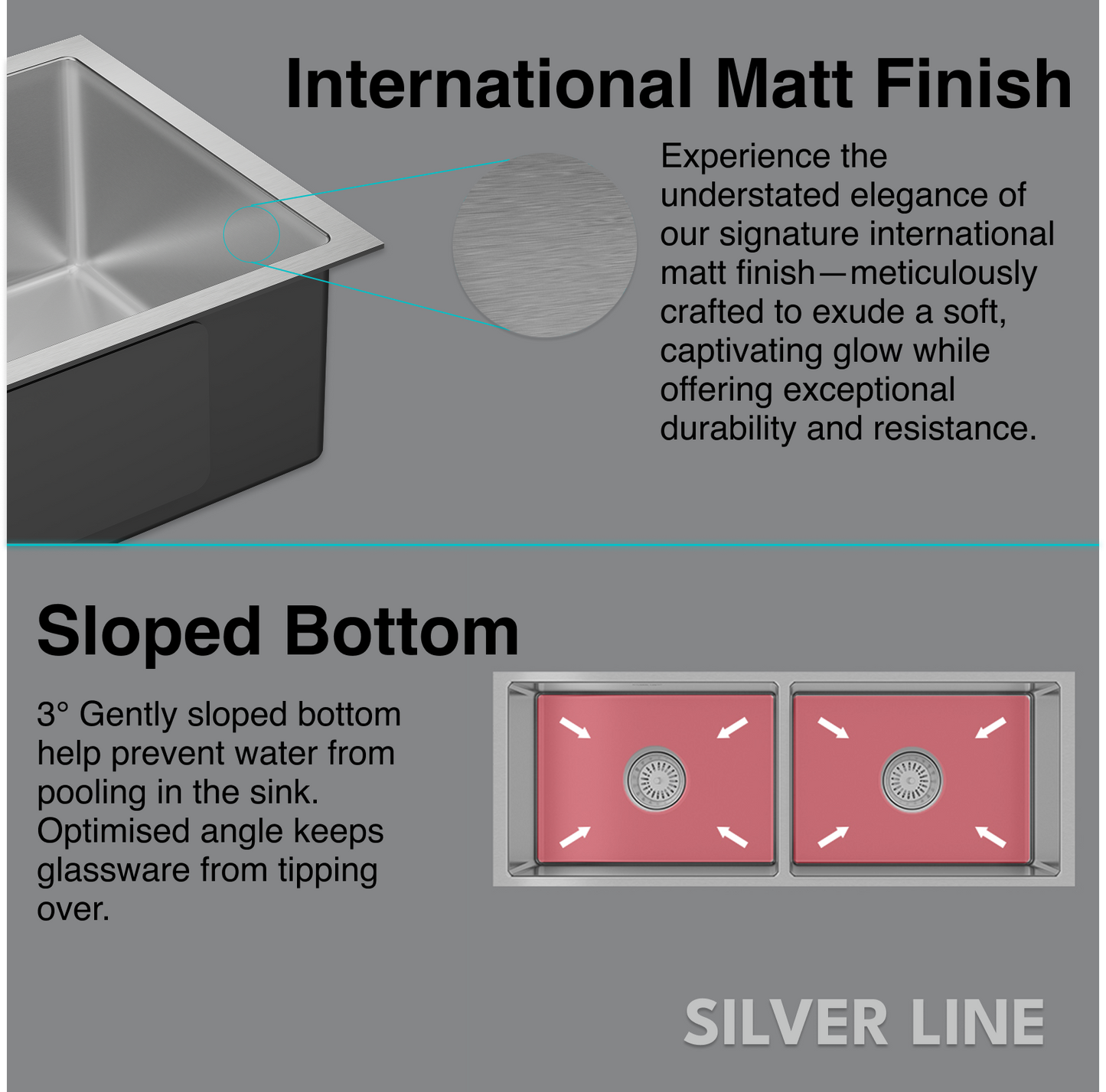 Low Radius Double Bowl 304 Grade Kitchen Sink (31" x 18" x 9")