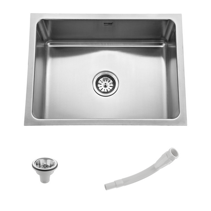 Low Radius With Single Bowl 304 Grade Kitchen Sink (24" x 18" x 10")