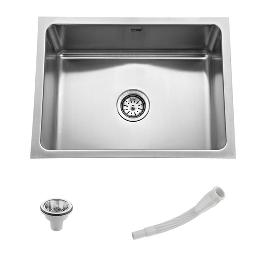 Low Radius With Single Bowl 304 Grade Kitchen Sink (24" x 18" x 10")