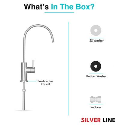 RO Fresh Water Kitchen Sink Faucet - Silver Line