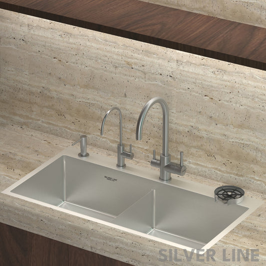 3 in 1 RO and Mixture Kitchen Sink Faucet - Silver Line