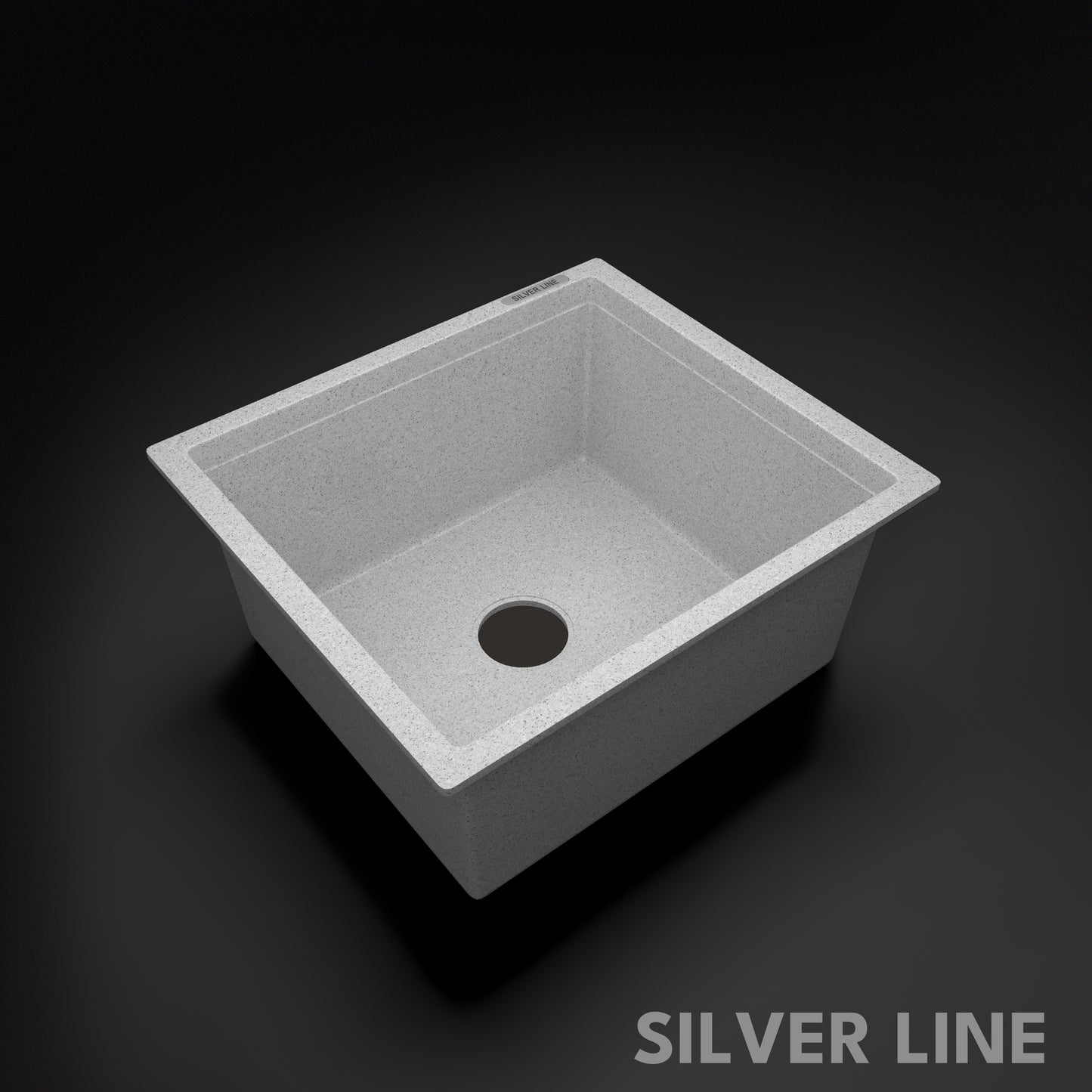 German Quartz Single Bowl Kitchen Sink - Crater (18" x 16" x 8")