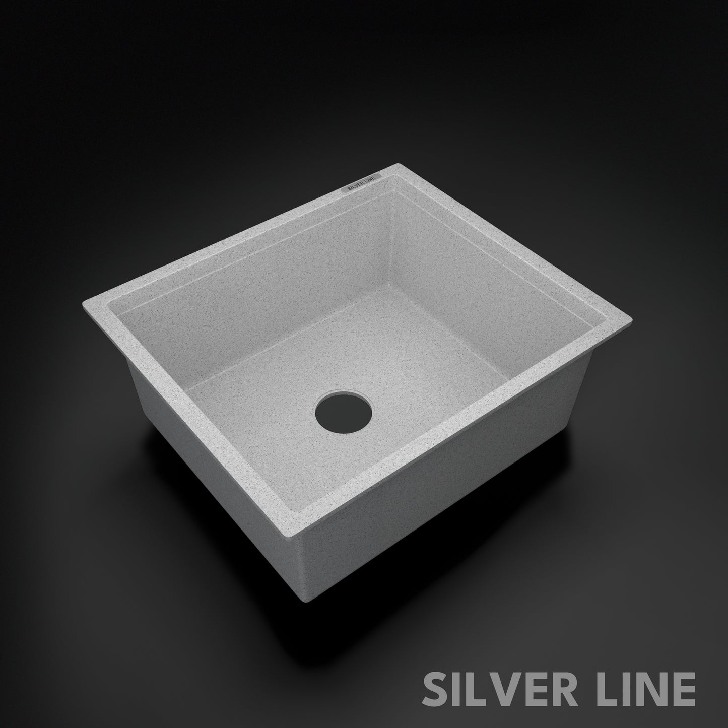 German Quartz Single Bowl Kitchen Sink - Crater (21" x 18" x 8")