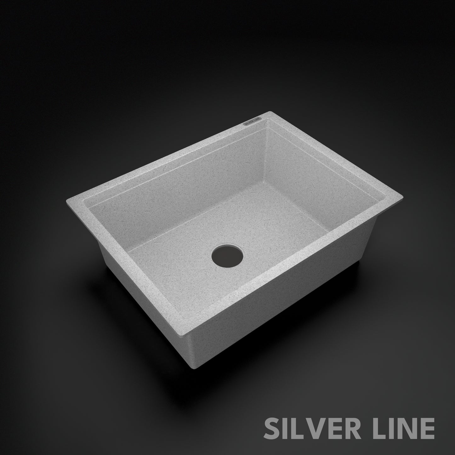 German Quartz Single Bowl Kitchen Sink - Crater (24" x 18" x 8")