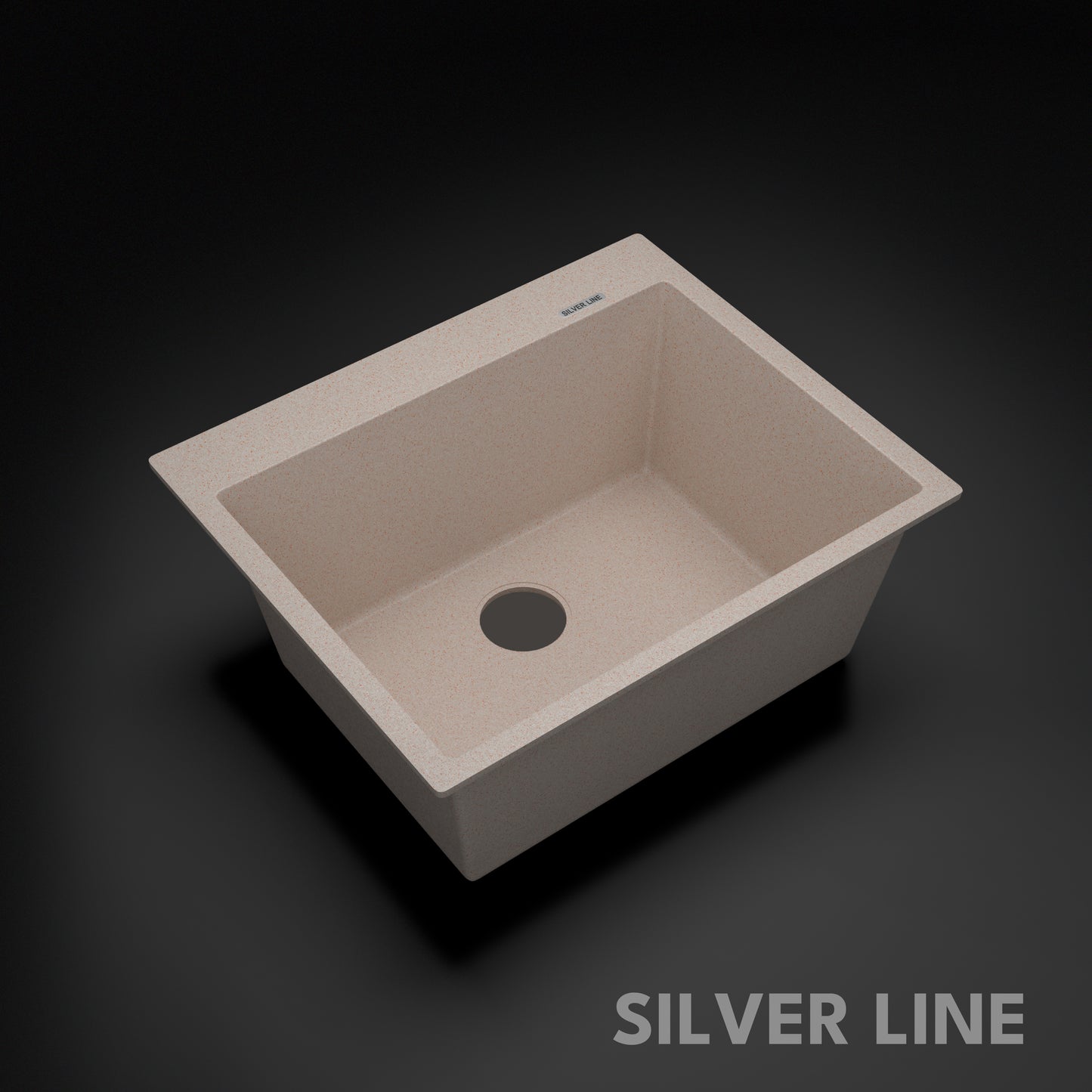 German Quartz Single Bowl Kitchen Sink with Faucet Deck- Cornflakes (24" x 20" x 9")