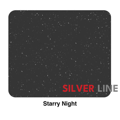 German Quartz Double Bowl Kitchen Sink with Faucet Deck - Starry Night (34" x 20" x 9")