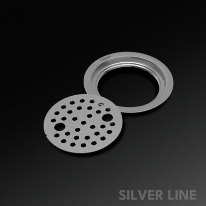 Round Floor Drain (5" x 5") | SS 304 | Matt Finish | For Bathroom, Kitchen, Balcony - Silver Line