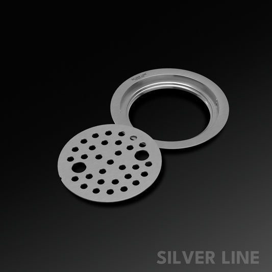 Round Floor Drain (5" x 5") | SS 304 | Matt Finish | For Bathroom, Kitchen, Balcony - Silver Line