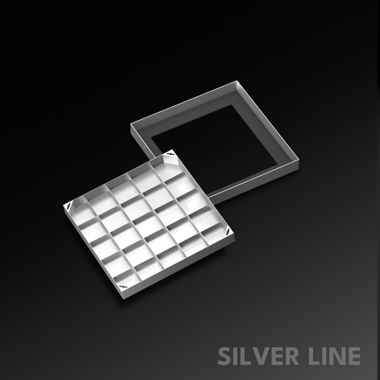 Recessed Manhole Cover (24" x 24") | SS 304 - Heavy Duty with Tile/Marble Insert for Indoor & Outdoor Use - Silver Line