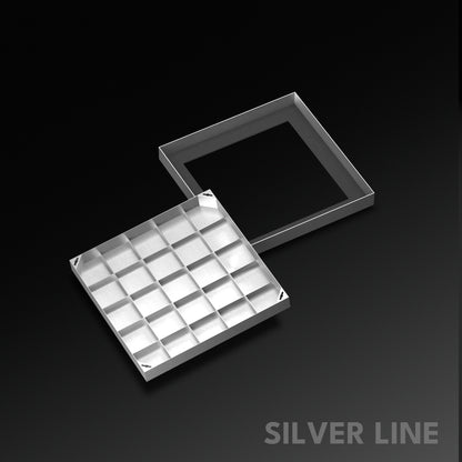Recessed Manhole Cover (21" x 21") | SS 304 - Heavy Duty with Tile/Marble Insert for Indoor & Outdoor Use - Silver Line