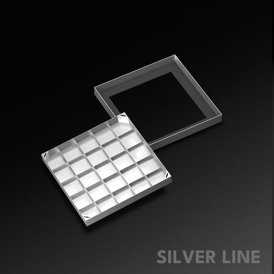 Recessed Manhole Cover (21" x 21") | SS 304 - Heavy Duty with Tile/Marble Insert for Indoor & Outdoor Use - Silver Line