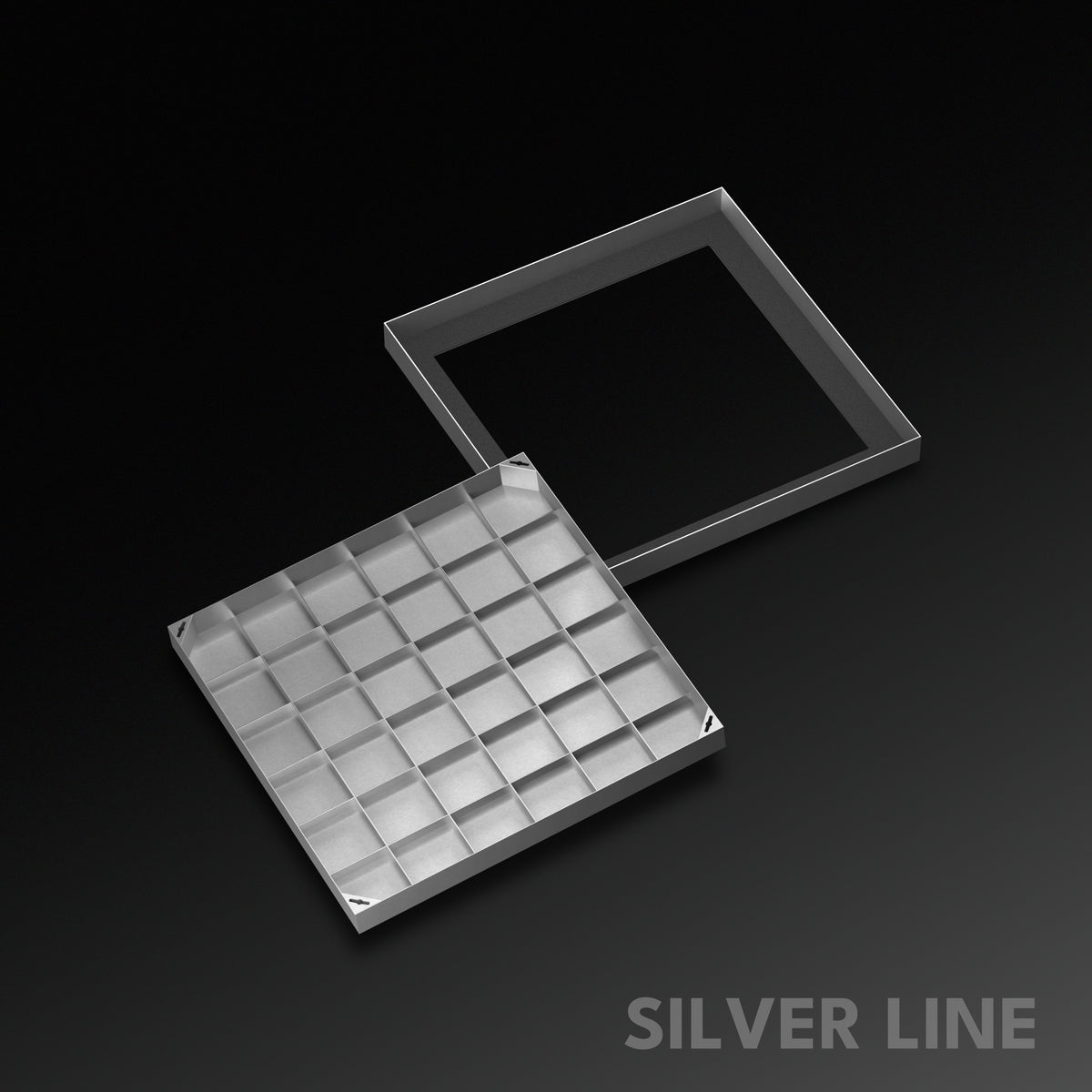 Recessed Manhole Cover (26" x 26") | SS 304 - Heavy Duty with Tile/Marble Insert for Indoor & Outdoor Use - Silver Line