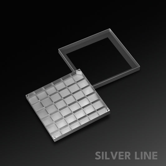 Recessed Manhole Cover (26" x 26") | SS 304 - Heavy Duty with Tile/Marble Insert for Indoor & Outdoor Use - Silver Line