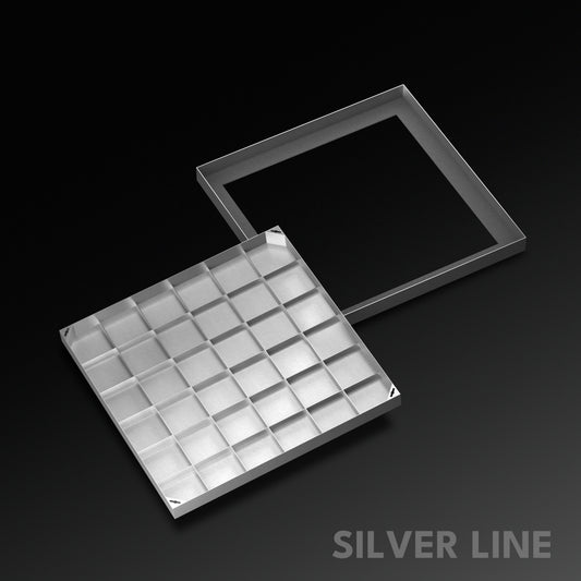 Recessed Manhole Cover (30" x 30") | SS 304 - Heavy Duty with Tile/Marble Insert for Indoor & Outdoor Use - Silver Line
