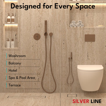 Tile Insert Floor Drain | 304 Stainless Steel | Invisible Drain with Cockroach Trap - Silver Line