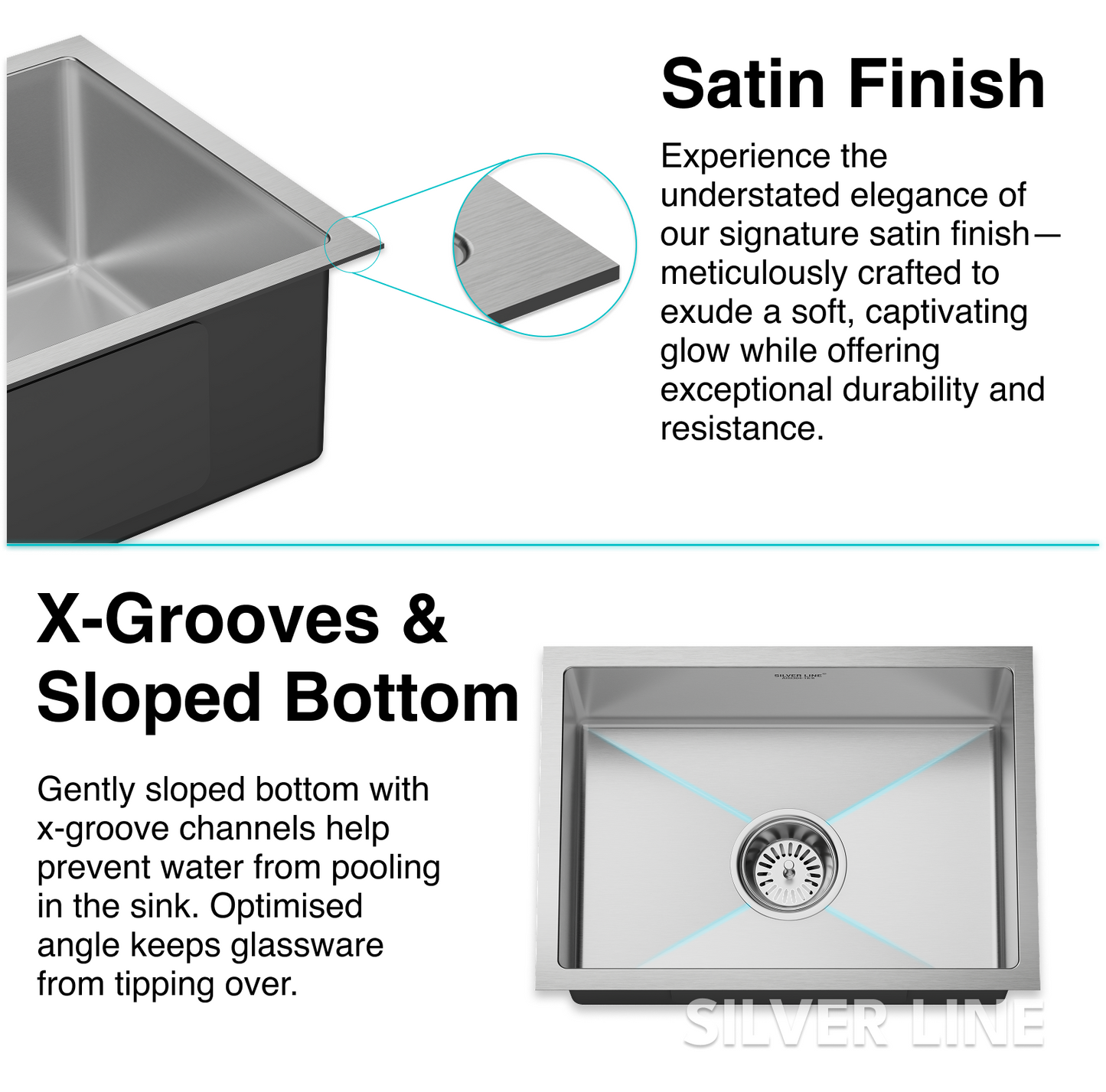 Handmade Single Bowl 304 Grade Kitchen Sink (24" x 18" x 10")